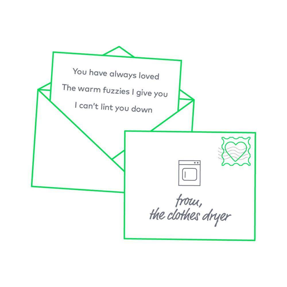 clothes dryer love letter