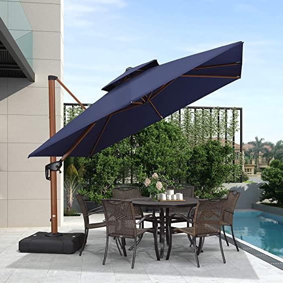 tilted umbrella